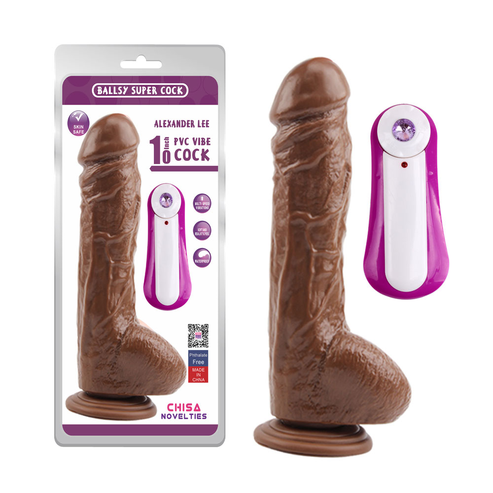 Alexander Lee 10 '' Rung Dildo-Brown